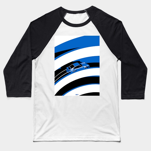 911 Stairway to Heaven (Blue) Baseball T-Shirt by Atelier de l'Automobile